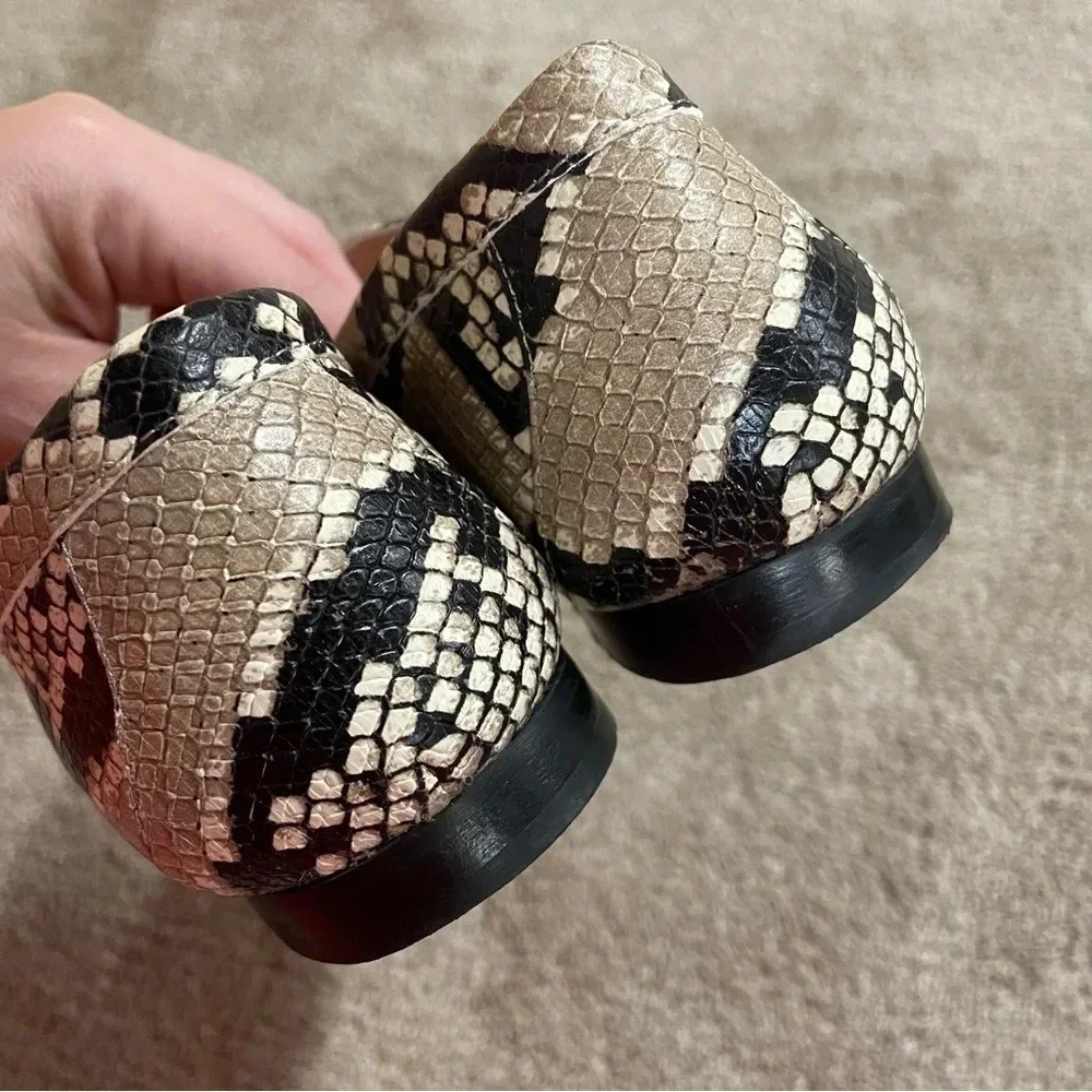 J CREW Cecile smoking slippers in snake-embossed leather AQ137 Summer 2020